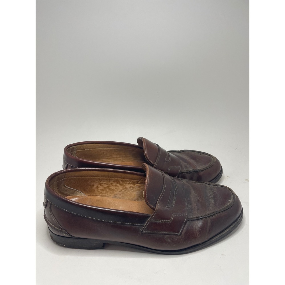 GH Bass Mens Penny Loafers Size 8.5 M Brown Leather Slip On Moc Toe Shoes - Picture 5 of 8